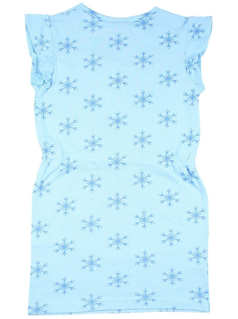 Disney - Robe imprimé La Reine Des Neiges en coton Bleu - Kiabi