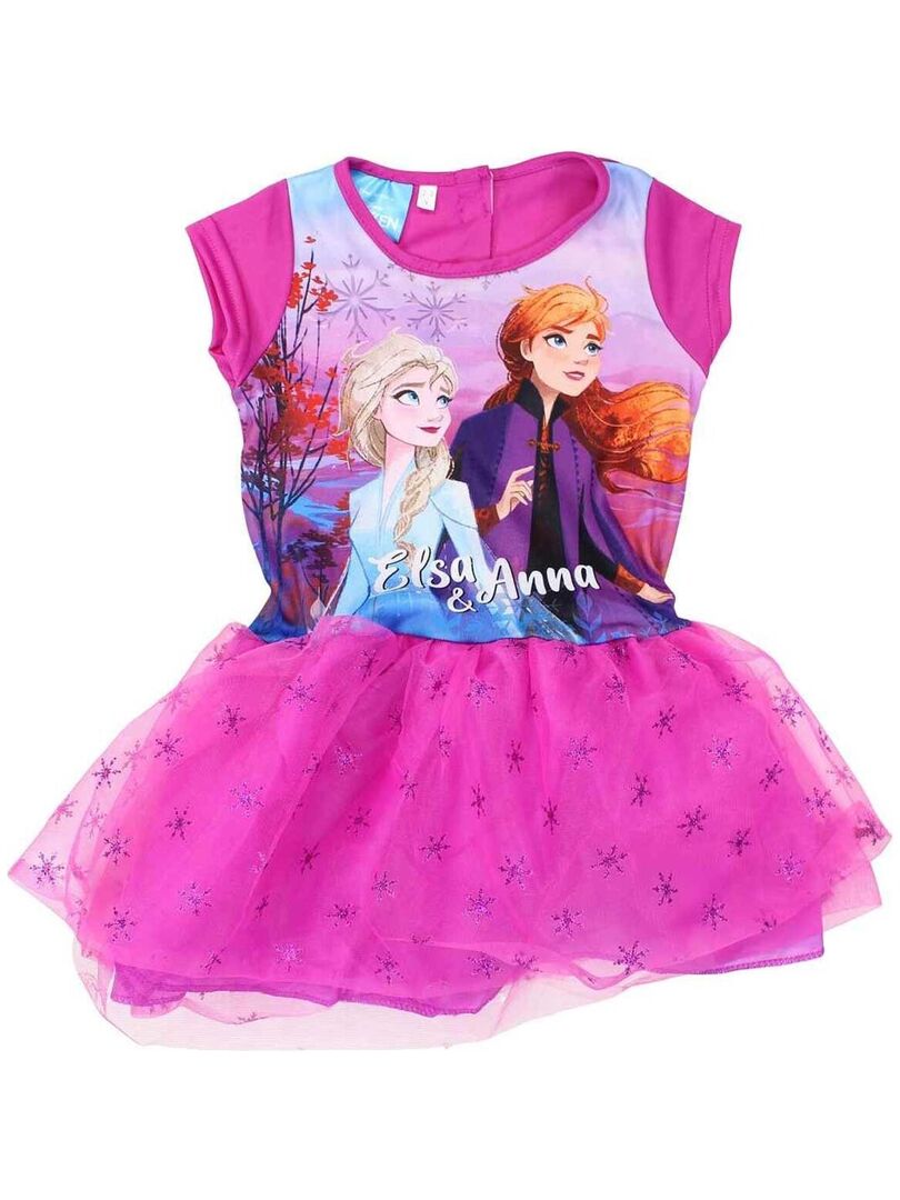 Disney - Robe imprimé La Reine Des Neiges Violet - Kiabi