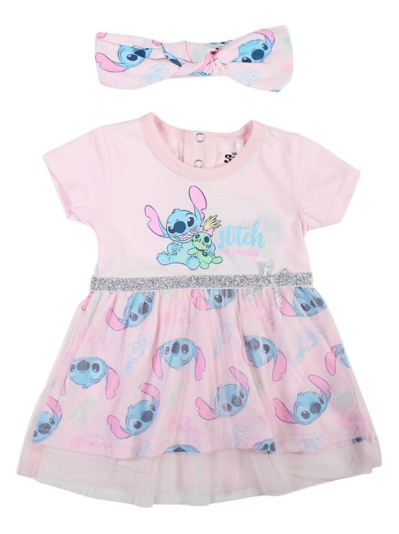 Disney - Robe imprimé Lilo Et Stitch en coton Rose - Kiabi