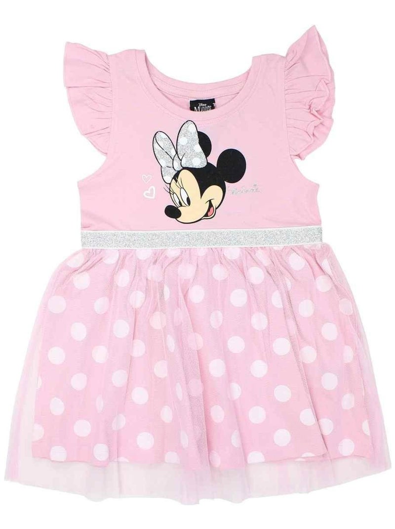 Disney - Robe imprimé Minnie en coton Rose - Kiabi