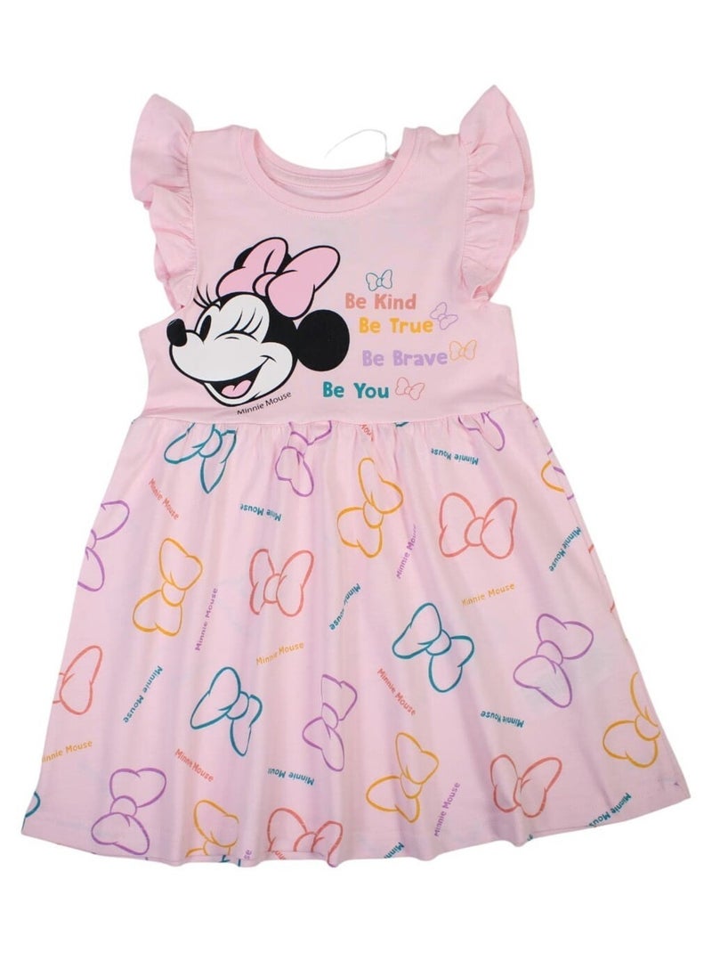 Disney - Robe imprimé Minnie en coton Rose - Kiabi