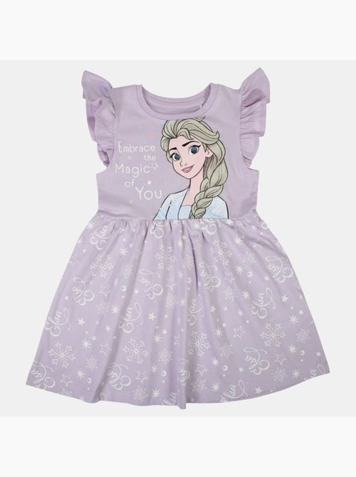 Disney - robe imprimée à manches volantées, coupe décontractée et col rond - Kiabi