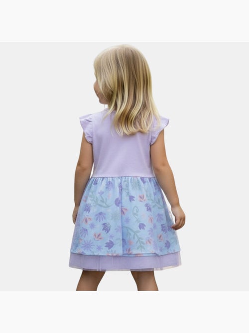Disney - robe imprimée avec jupe en tulle, coupe décontractée, col rond et sans manches - Kiabi