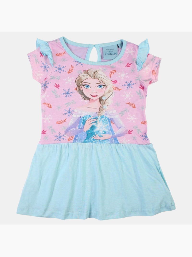 Disney - robe imprimée avec jupe en tulle, coupe décontractée, col rond et sans manches Rose - Kiabi