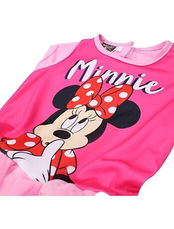 Disney - robe imprimée avec jupe en tulle, coupe droite, col rond et manches courtes