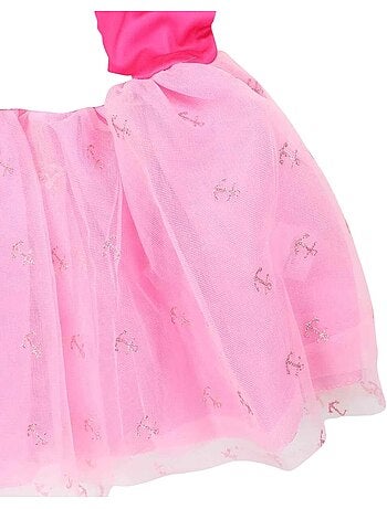 Disney - robe imprimée avec jupe en tulle, coupe droite, col rond et manches courtes