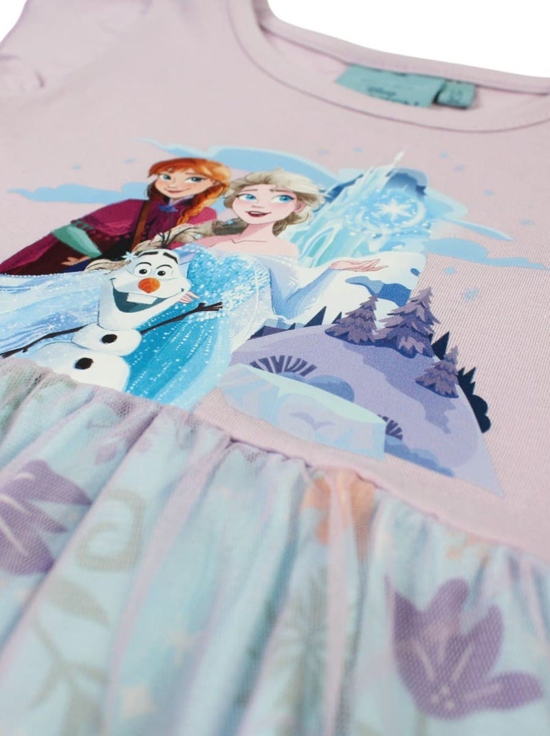 Disney - Robe La Reine des Neiges Mauve - Kiabi