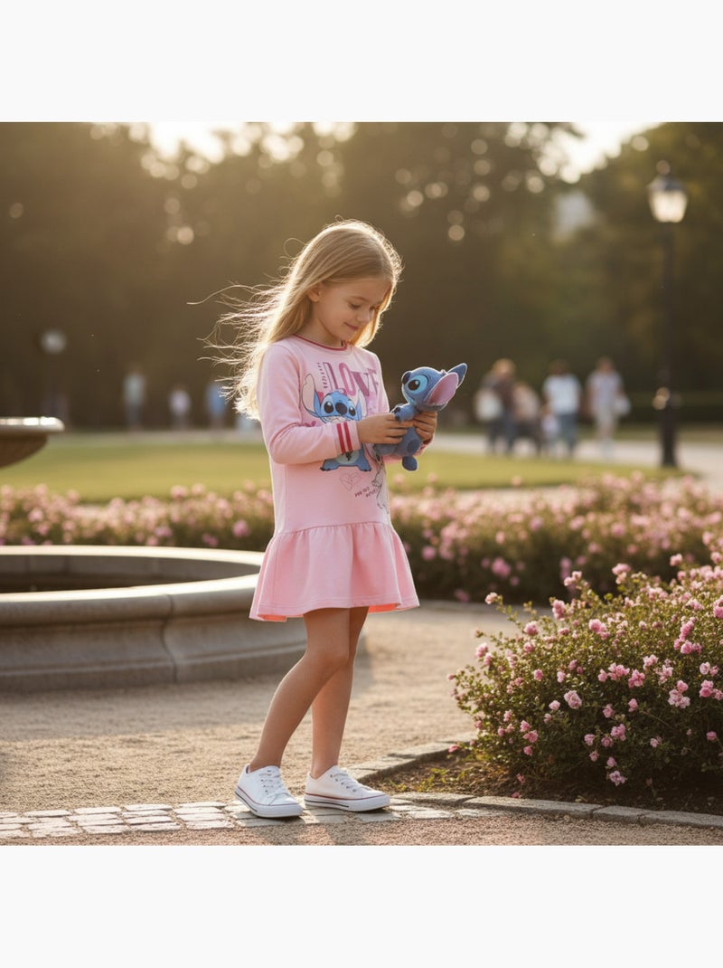 Disney - Robe manches longues avec personnages Rose - Kiabi