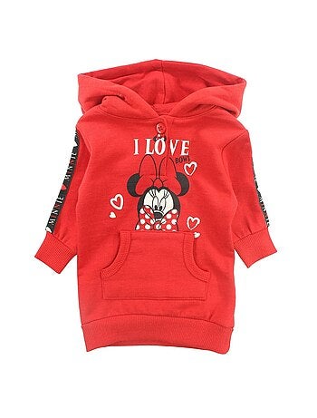 Disney - Robe polaire à capuche fille avec poche Kangourou