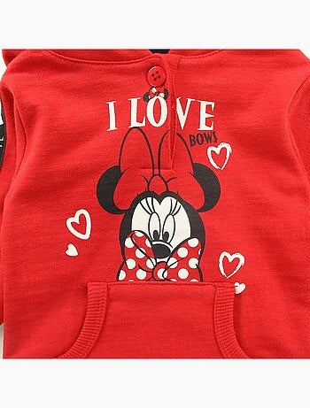 Disney - Robe polaire à capuche fille avec poche Kangourou