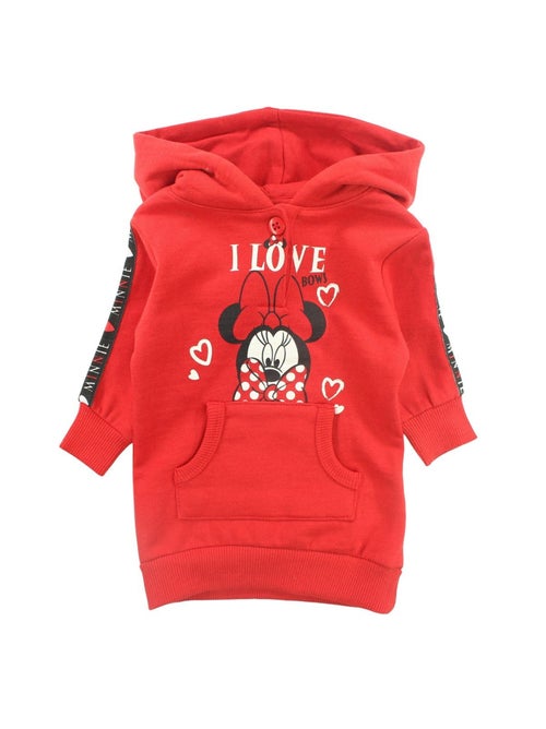 Disney - Robe polaire à capuche fille avec poche Kangourou - Kiabi