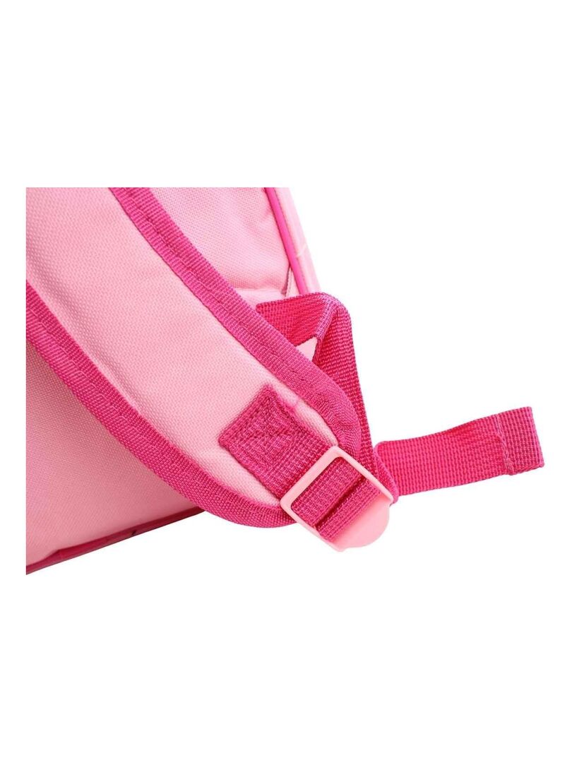 Sac à dos fille maternelle motifs coeurs rose poudré