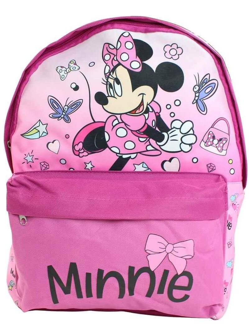 Disney - Sac à Dos fille imprimé Minnie 40x30x15 cm Rose - Kiabi