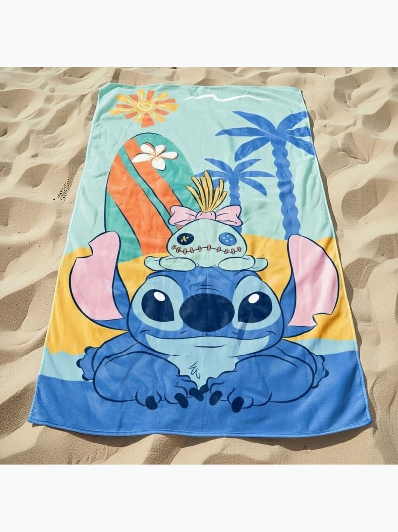 Disney - Serviette de plage enfant à motif personnage coloré Bleu - Kiabi