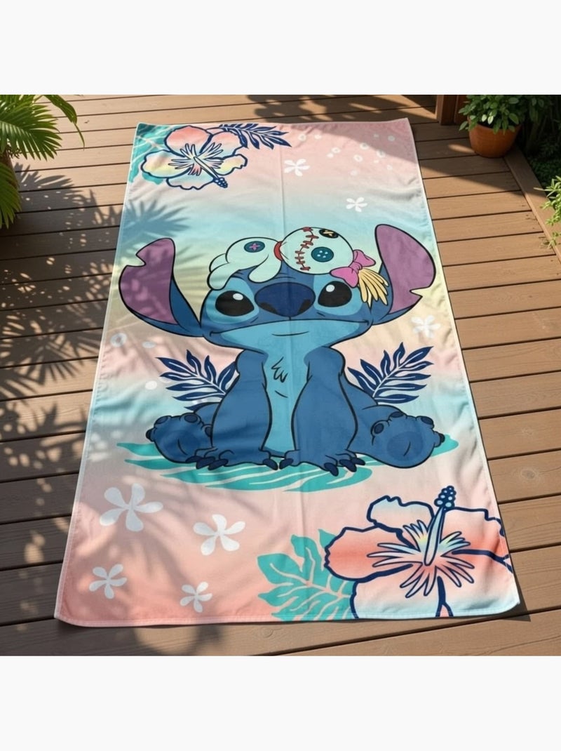 Disney - Serviette de plage enfant à motif personnage coloré Rose - Kiabi