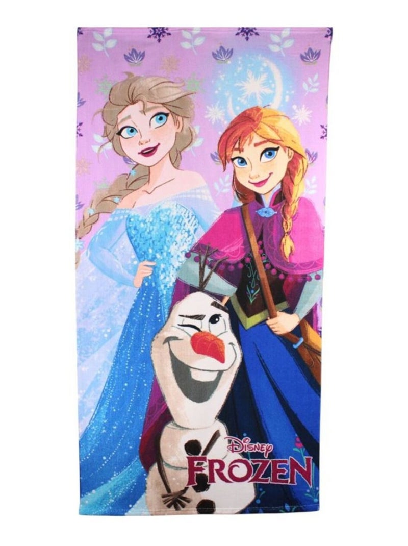 Disney - Serviette imprimé La Reine Des Neiges Mauve - Kiabi