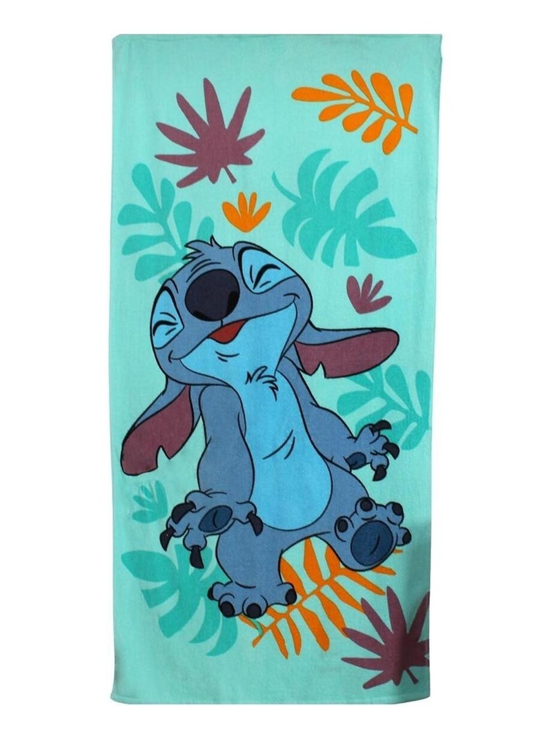 Disney - Serviette imprimé Lilo Et Stitch en coton Bleu - Kiabi