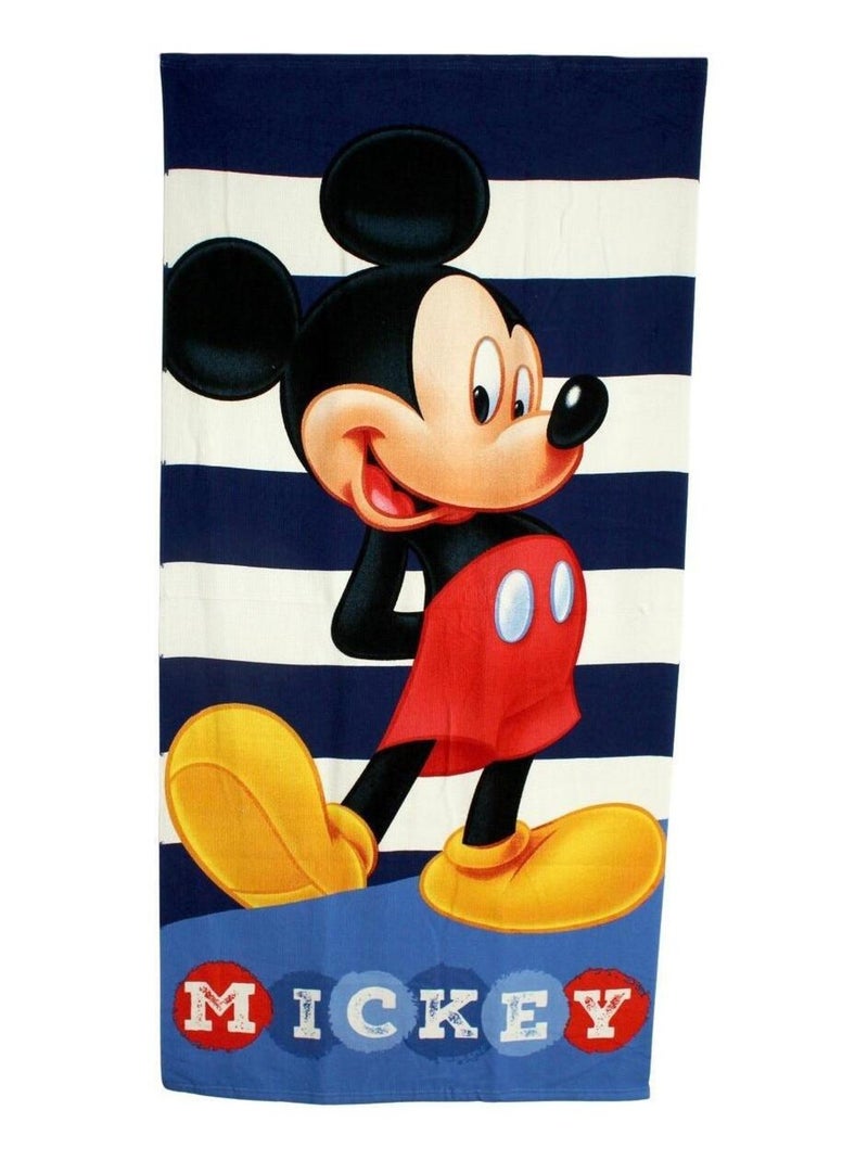 Disney - Serviette imprimé Mickey Bleu - Kiabi