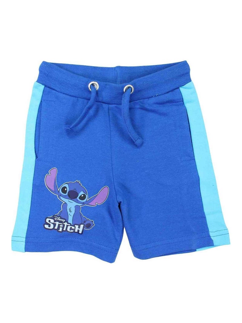 Disney - Short imprimé Lilo Et Stitch en coton Bleu marine - Kiabi