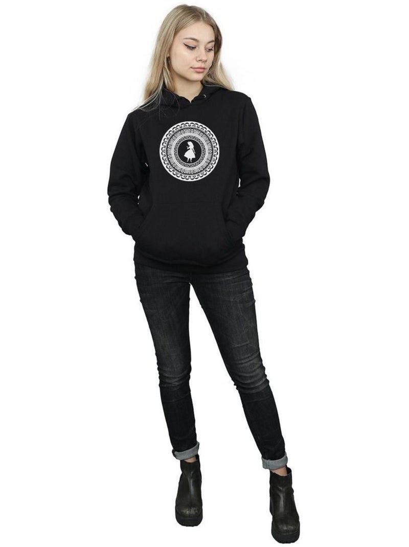 Disney - Sweat à capuche Alice au Pays des Merveilles Noir - Kiabi