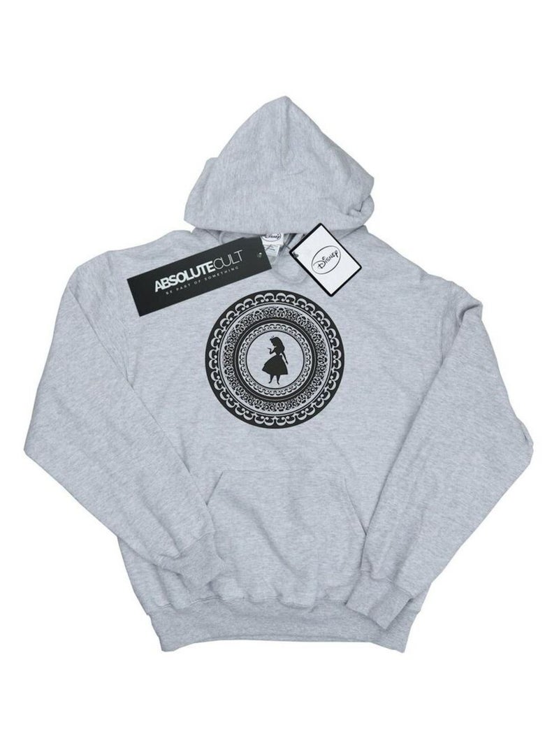 Disney - Sweat à capuche ALICE IN WONDERLAND Gris chiné - Kiabi