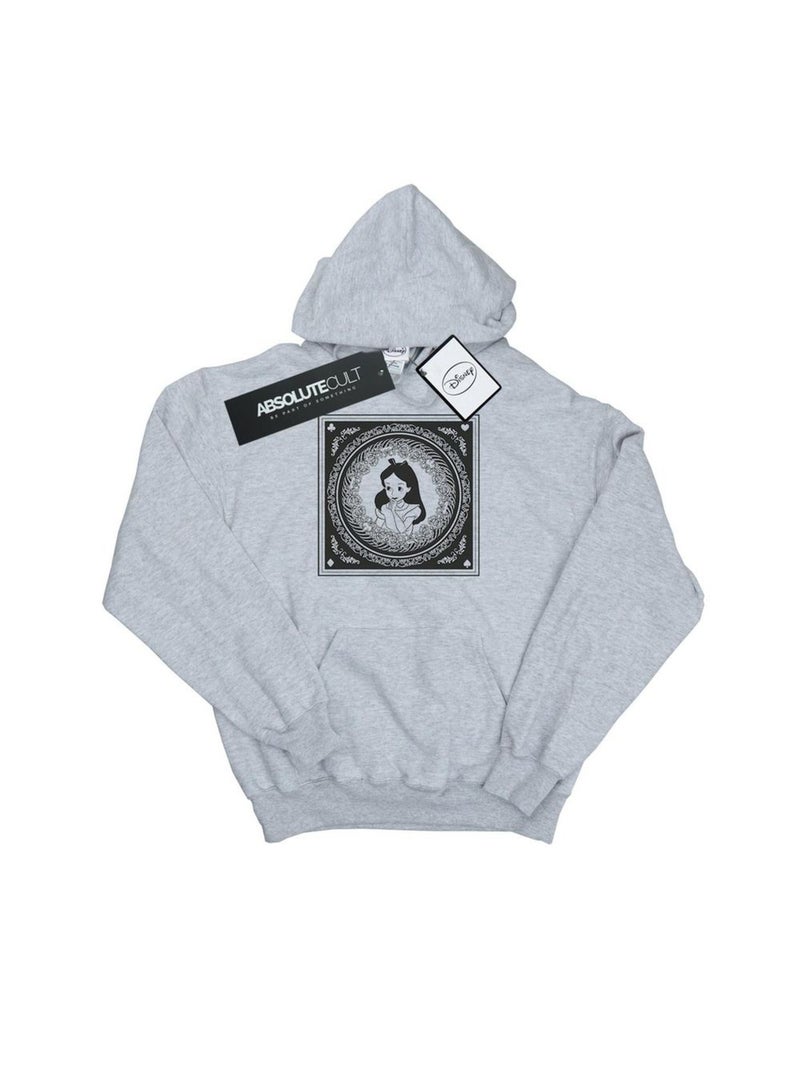 Disney - Sweat à capuche ALICE IN WONDERLAND Gris chiné - Kiabi