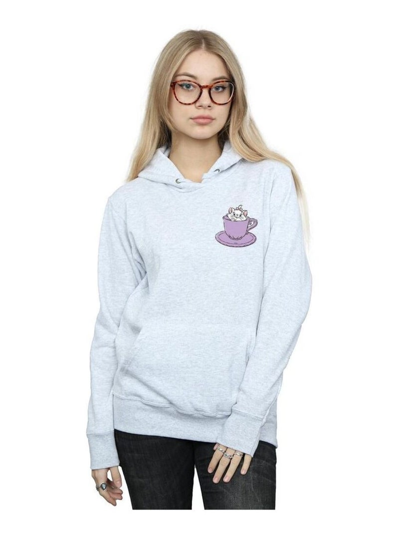 Disney - Sweat à capuche ARISTOCATS Gris chiné - Kiabi