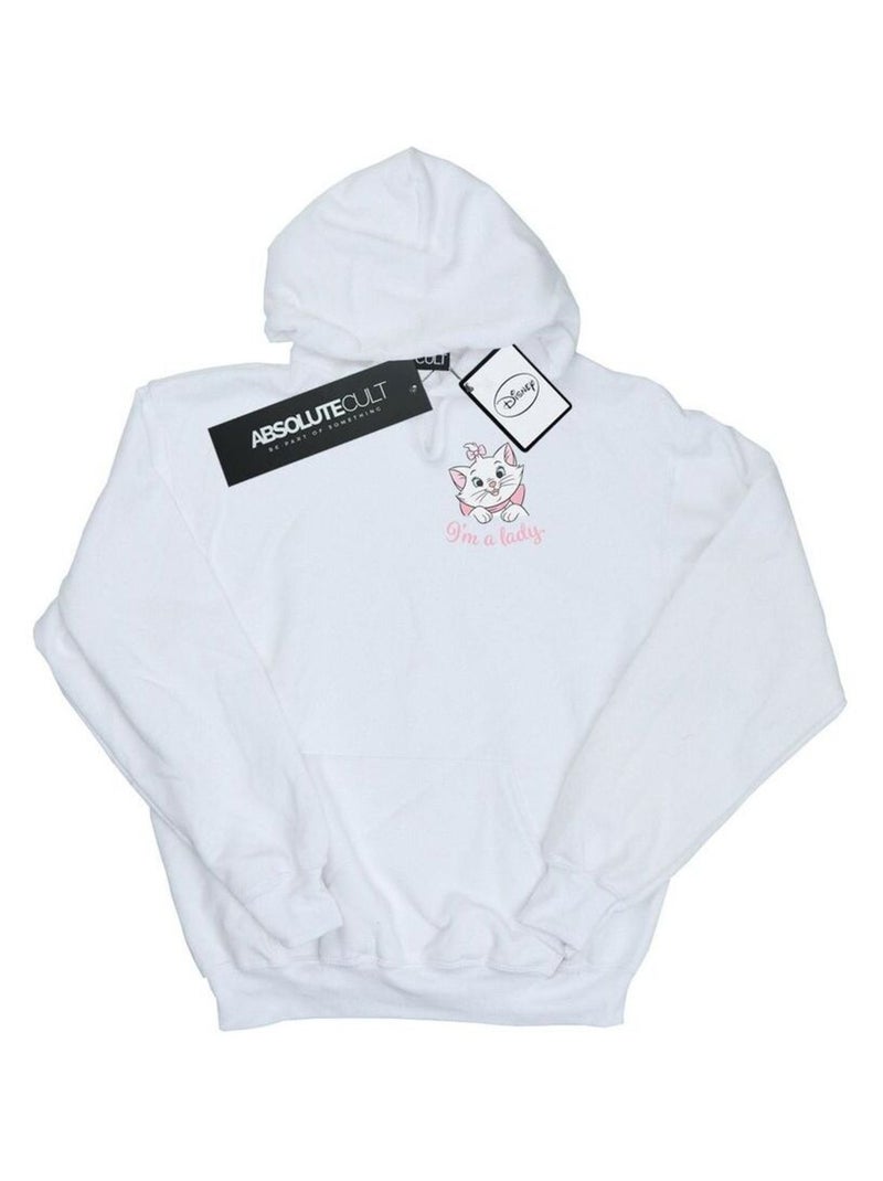 Disney - Sweat à capuche ARISTOCATS I'M A LADY Blanc - Kiabi
