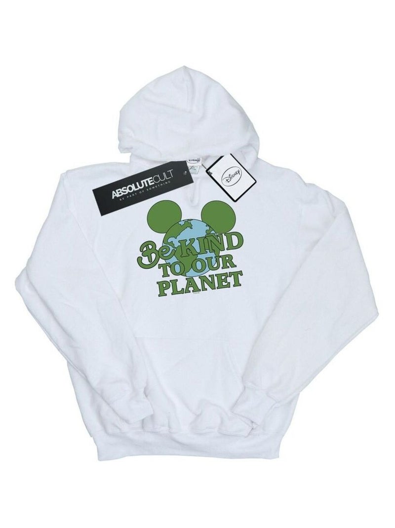 Disney - Sweat à capuche BE KIND Blanc - Kiabi