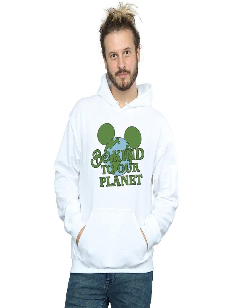 Disney - Sweat à capuche BE KIND Blanc - Kiabi