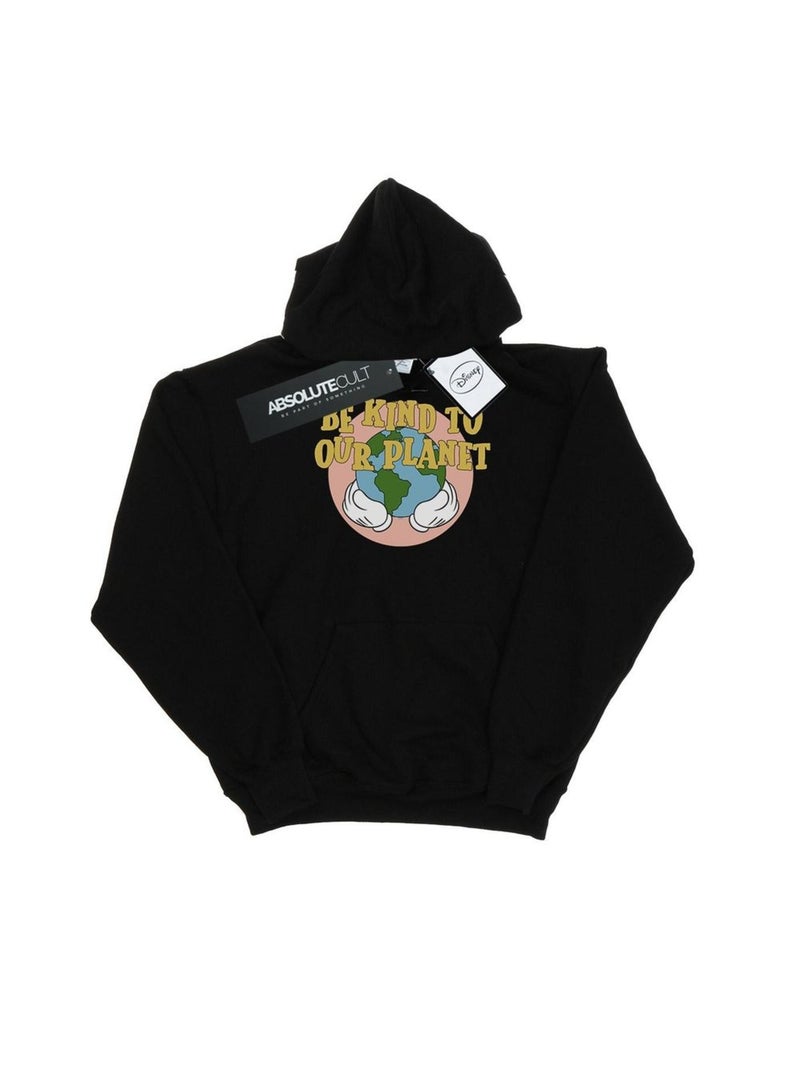 Disney - Sweat à capuche BE KIND TO OUR PLANET Noir - Kiabi