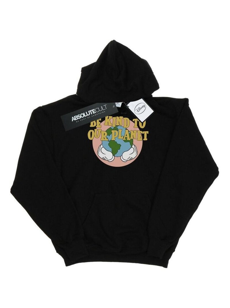 Disney - Sweat à capuche BE KIND TO OUR PLANET Noir - Kiabi