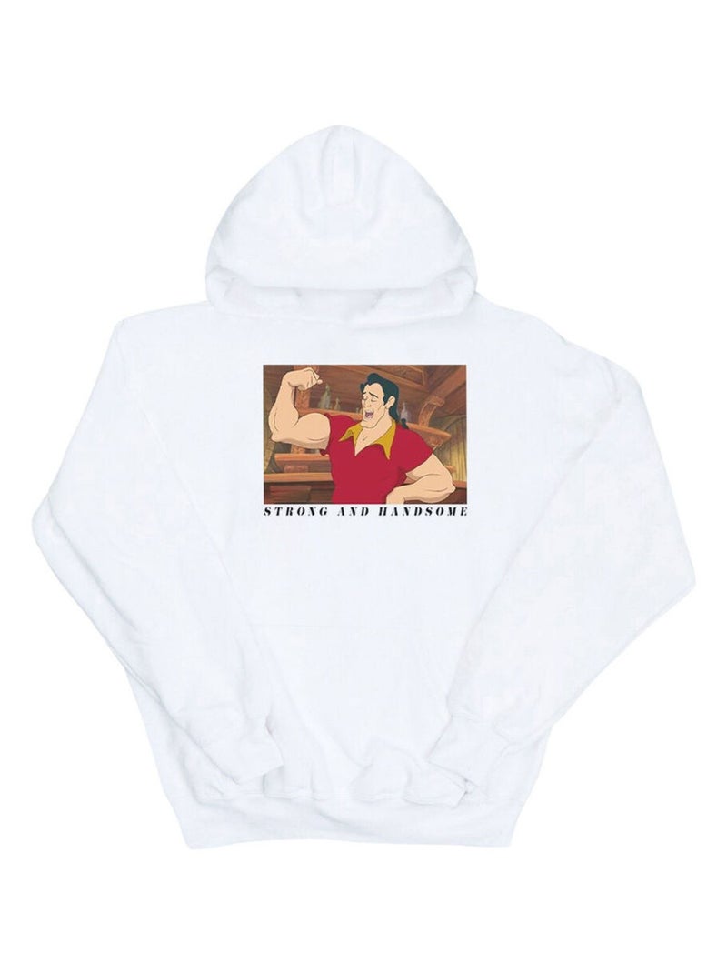 Disney - Sweat à capuche BEAUTY AND THE BEAST HANDSOME BRUTE Blanc - Kiabi