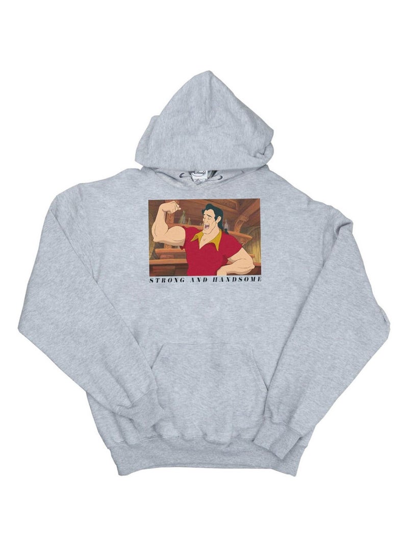 Disney - Sweat à capuche BEAUTY AND THE BEAST HANDSOME BRUTE Gris chiné - Kiabi