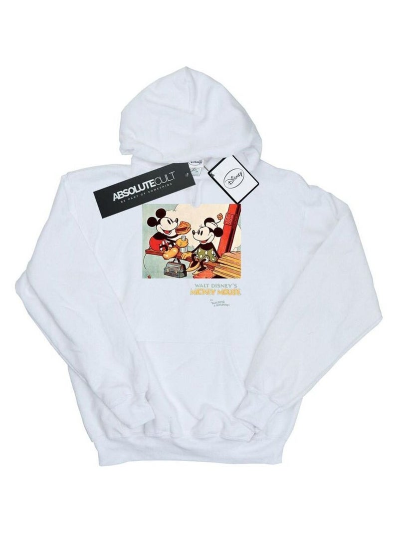 Disney - Sweat à capuche BUILDING A BUILDING Blanc - Kiabi