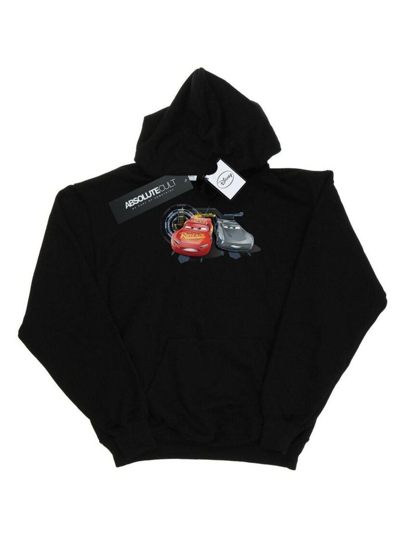 Disney - Sweat à capuche CARS LIGHTNING VS STORM Noir - Kiabi