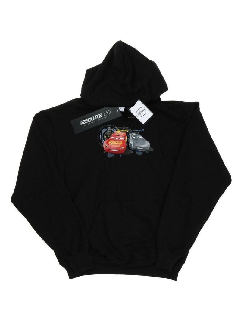 Disney - Sweat à capuche CARS LIGHTNING VS STORM Noir - Kiabi