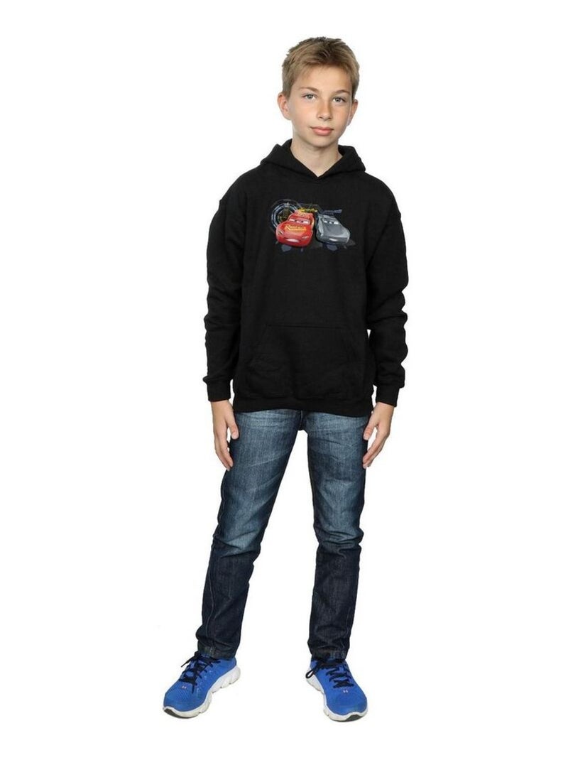 Disney - Sweat à capuche CARS LIGHTNING VS STORM Noir - Kiabi