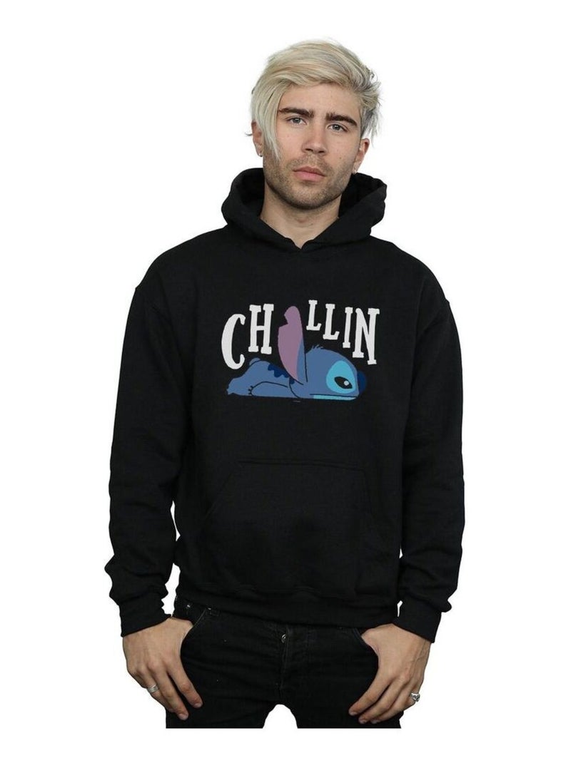 Disney - Sweat à capuche CHILLIN Noir - Kiabi