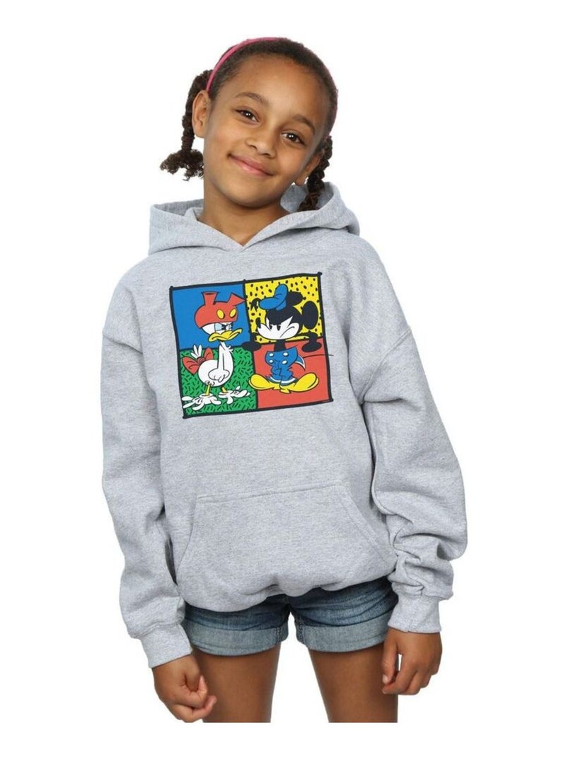 Disney - Sweat à capuche CLOTHES SWAP Gris chiné - Kiabi