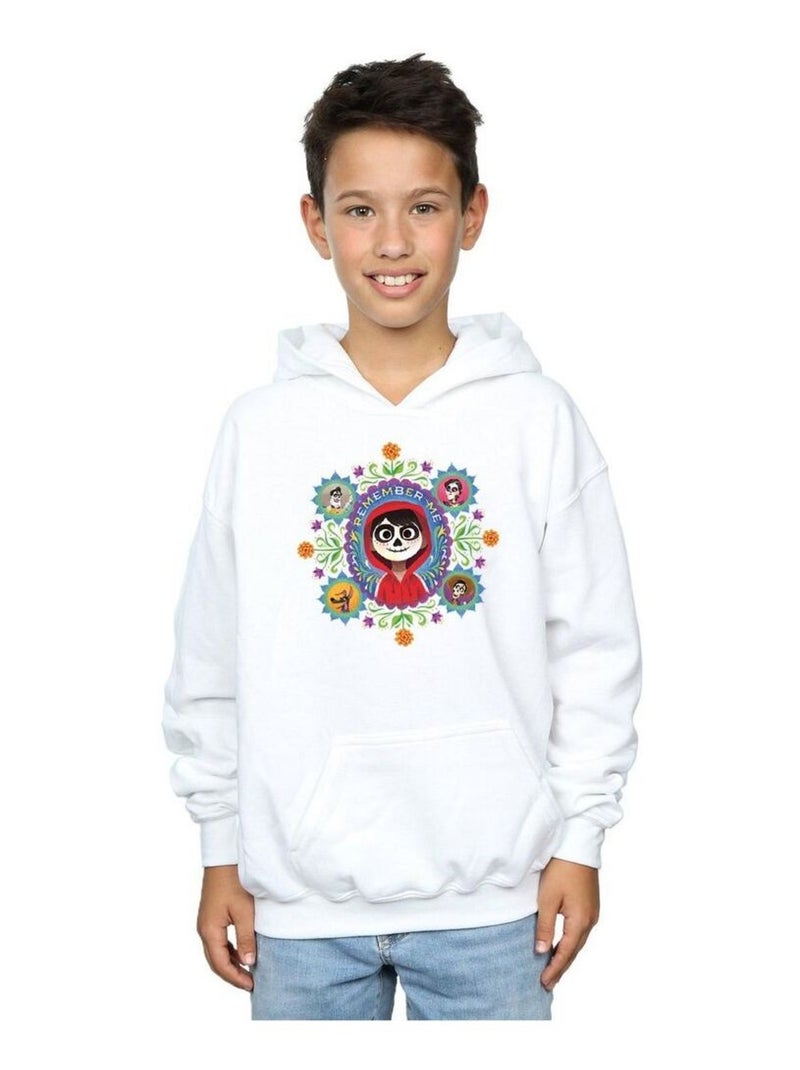 Disney - Sweat à capuche COCO REMEMBER ME Blanc - Kiabi