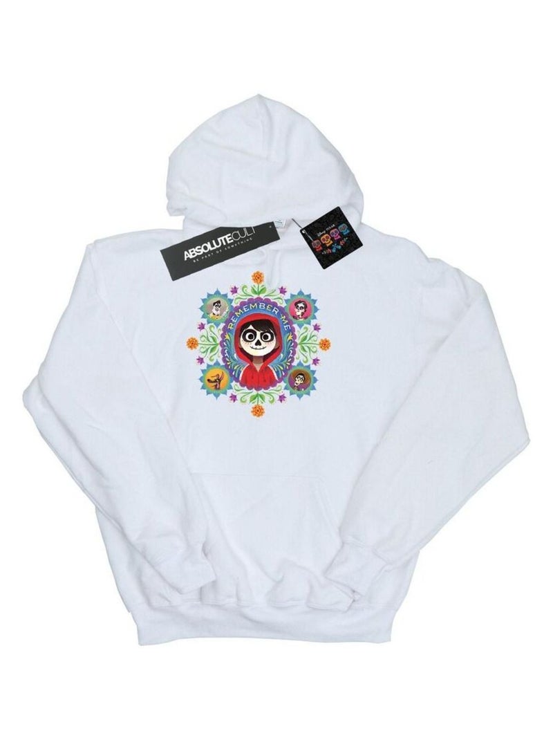 Disney - Sweat à capuche COCO REMEMBER ME Blanc - Kiabi