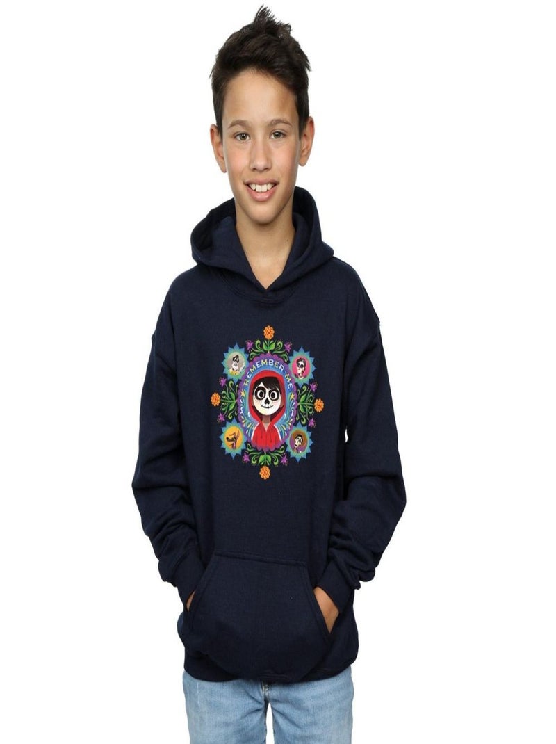 Disney - Sweat à capuche COCO REMEMBER ME Bleu marine - Kiabi