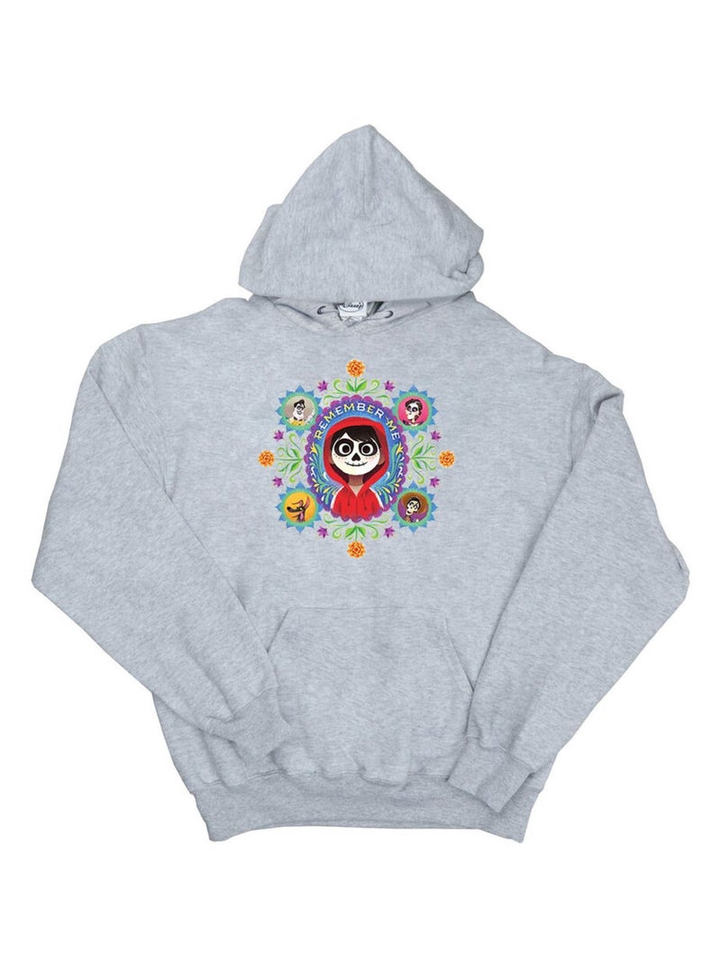 Disney - Sweat à capuche COCO REMEMBER ME Gris chiné - Kiabi