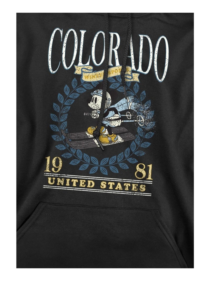 Disney - Sweat à capuche COLORADO SKI Noir - Kiabi