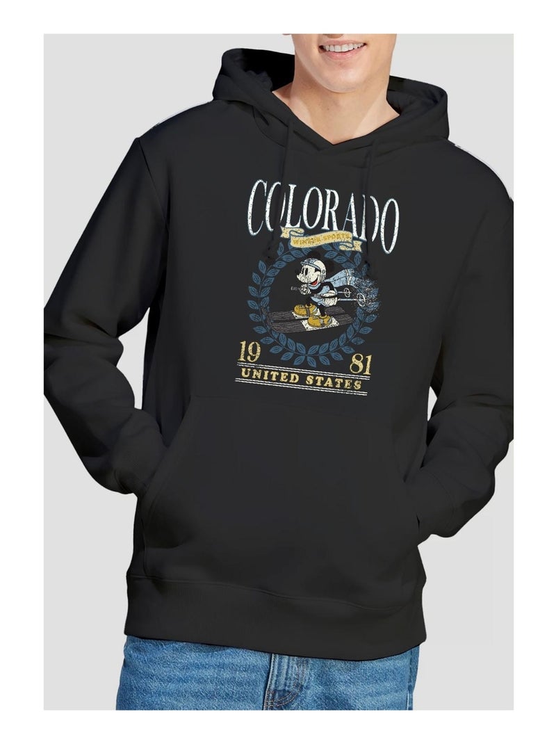 Disney - Sweat à capuche COLORADO SKI Noir - Kiabi