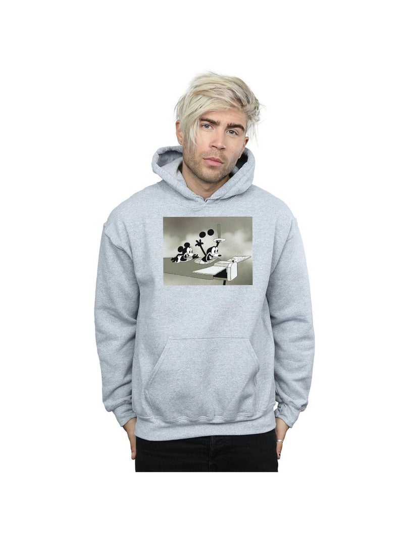 Disney - Sweat à capuche CRAZY PILOT Gris chiné - Kiabi