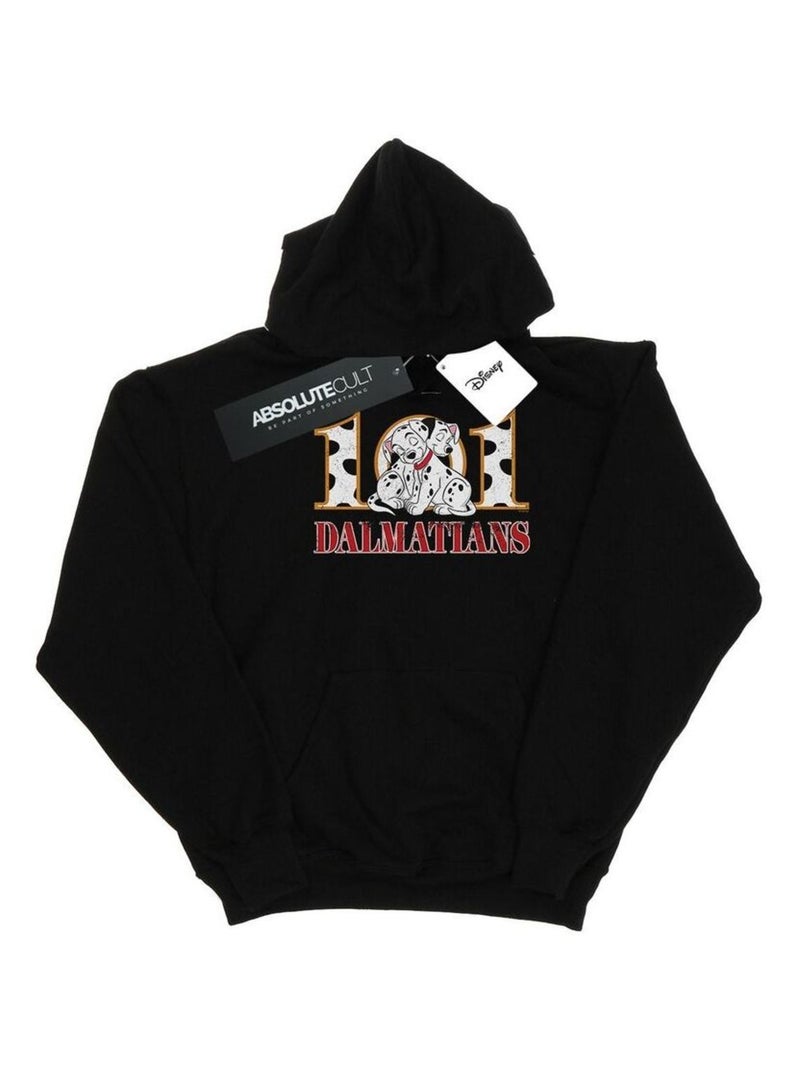 Disney - Sweat à capuche DALMATIANS Noir - Kiabi