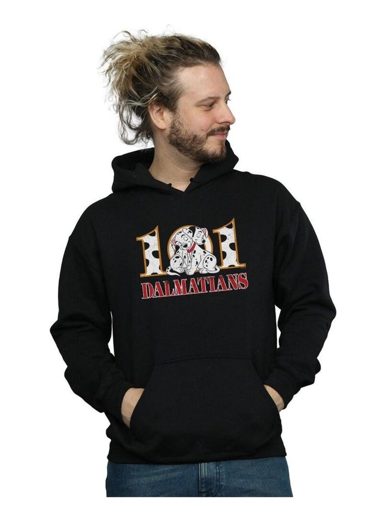 Disney - Sweat à capuche DALMATIANS Noir - Kiabi