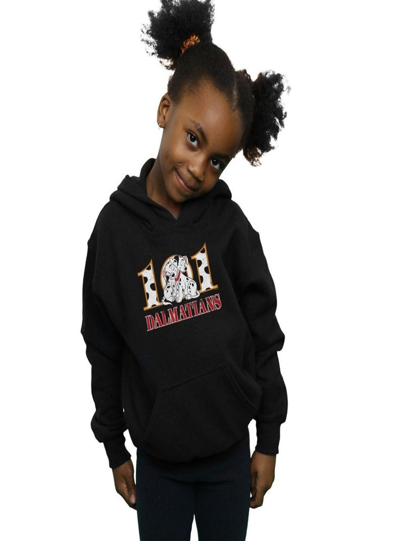Disney - Sweat à capuche DALMATIANS Noir - Kiabi